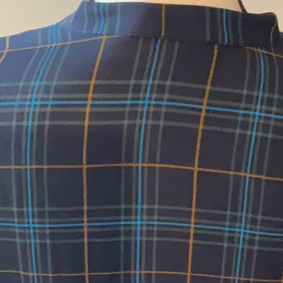 Ann Taylor Blue Plaid Top - Picture 3 of 5